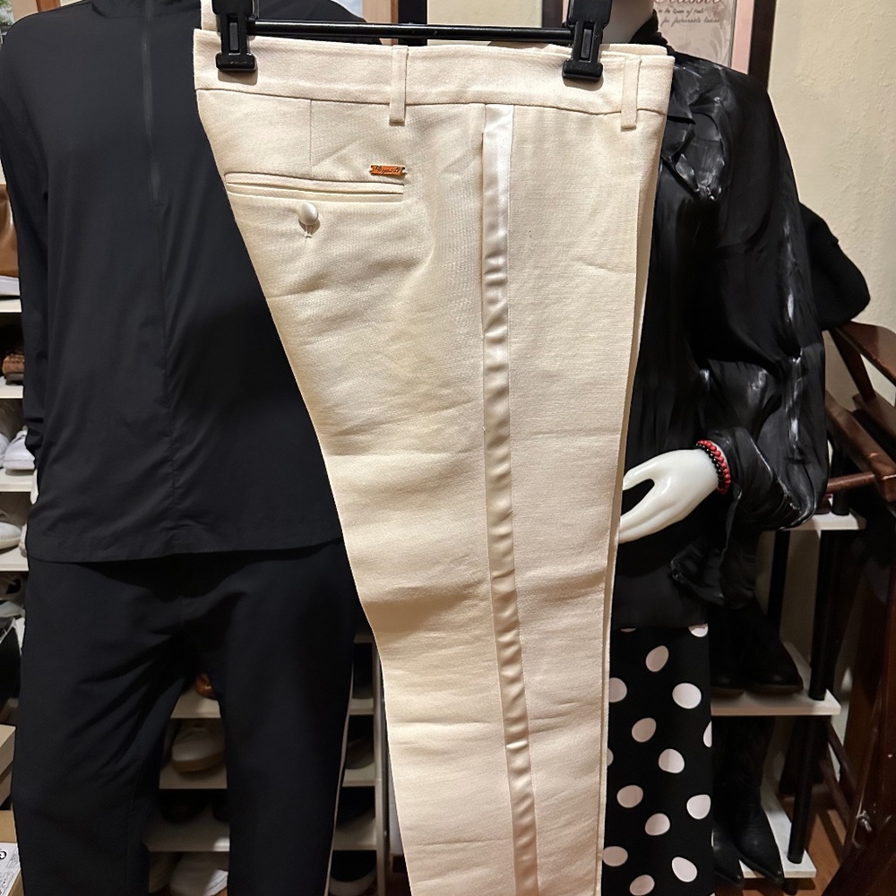 Dsquared2 Flat Front Tuxedo Striped Pants